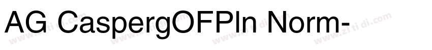 AG CaspergOFPln Norm字体转换